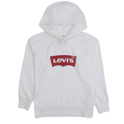 Mens UK Size M Levi's White Pullover Hoodie