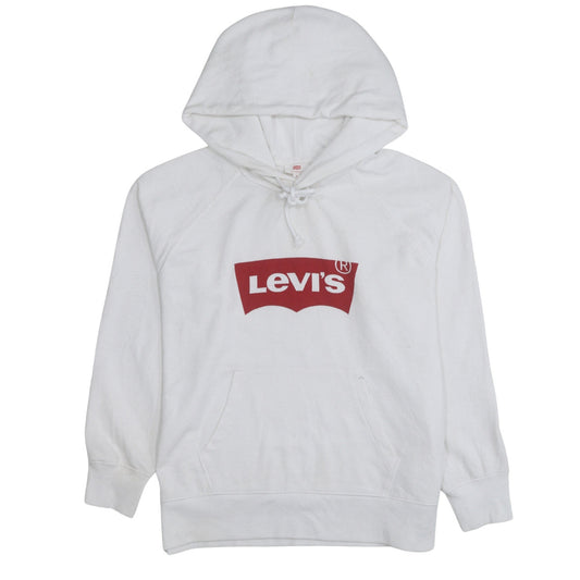 Mens UK Size M Levi's White Pullover Hoodie