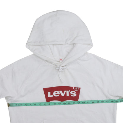 Mens UK Size M Levi's White Pullover Hoodie