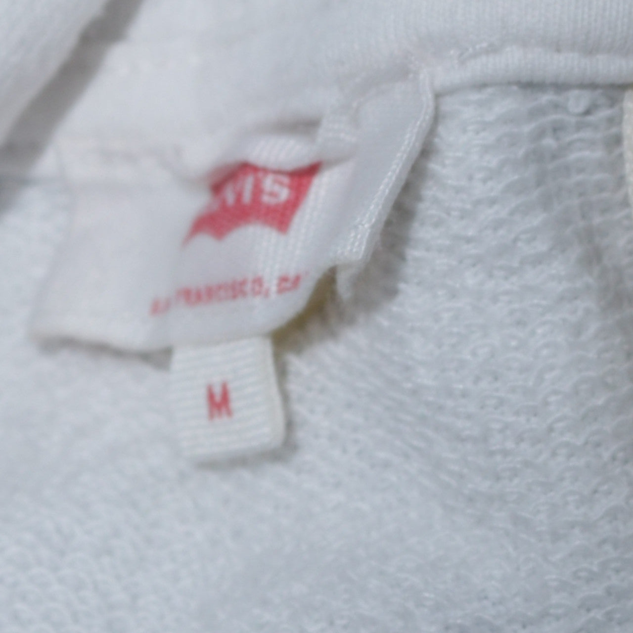 Mens UK Size M Levi's White Pullover Hoodie