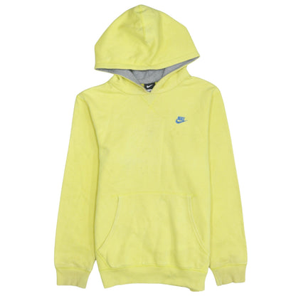 Nike Boys Yellow Pullover Hoodie Sweatshirt 12-13 Years Fleece Logo