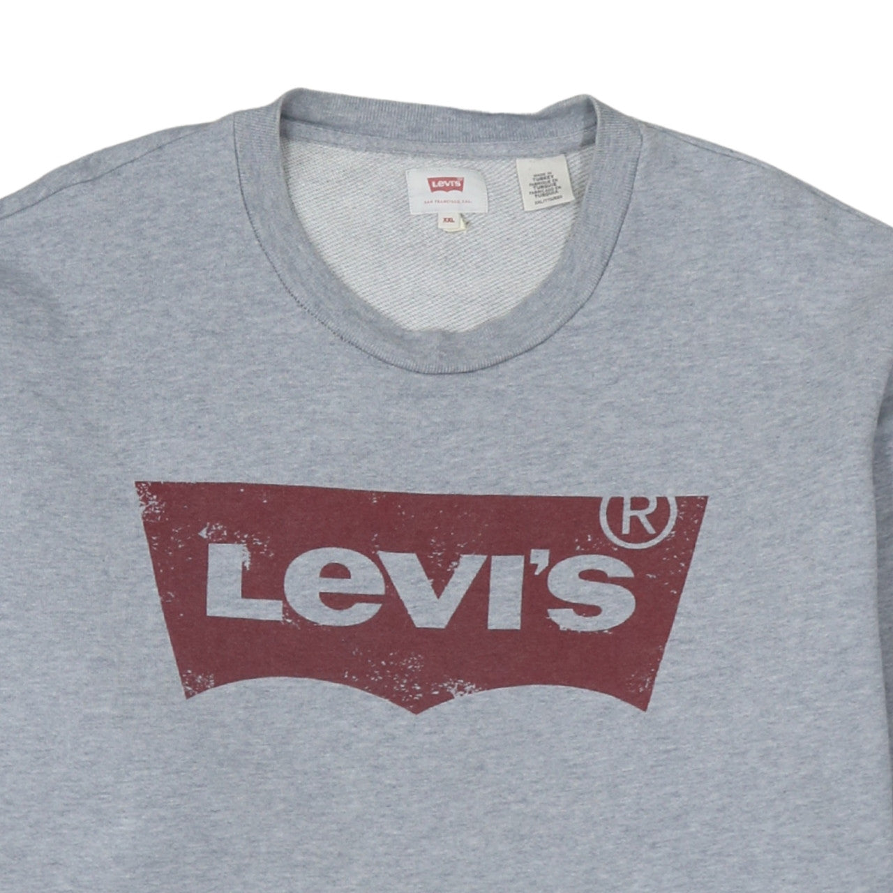 Mens UK Size 2XL Levi's Grey Pullover Sweatshirt