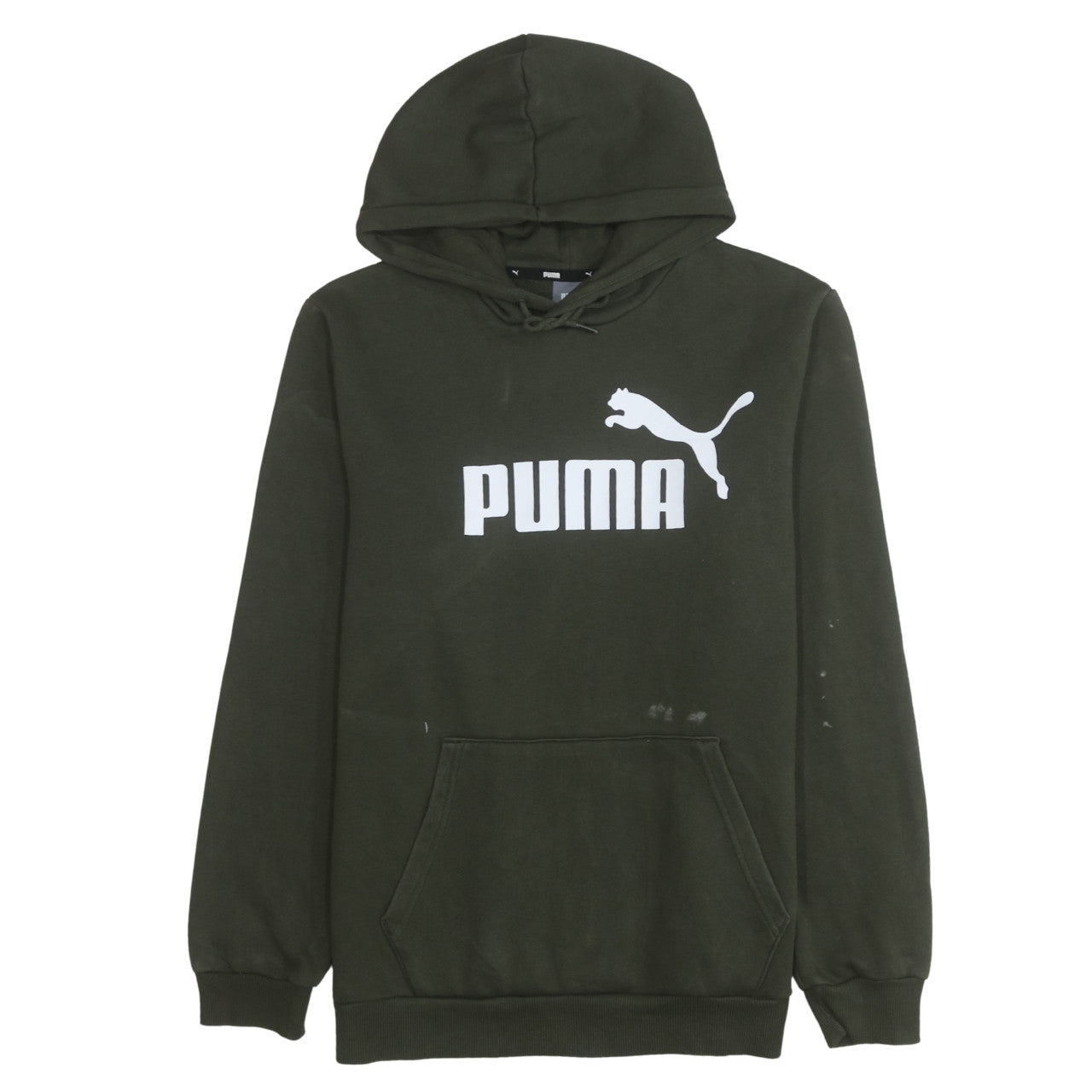 Mens UK Size M PUMA Green Pullover Hoodie