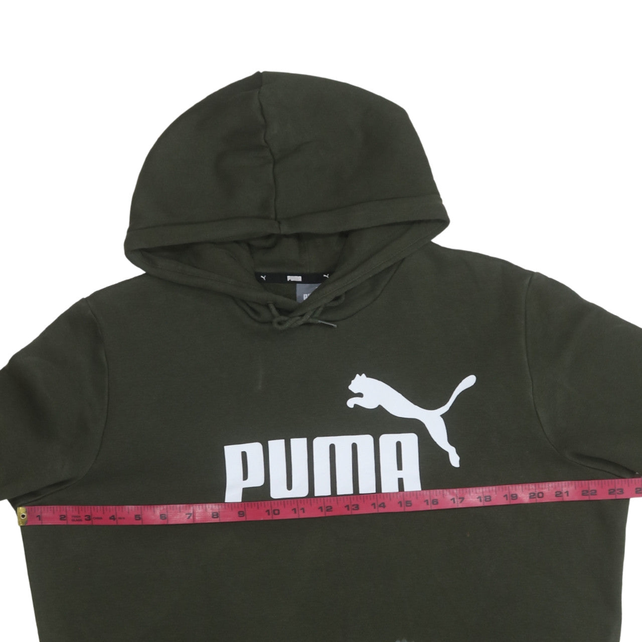 Mens UK Size M PUMA Green Pullover Hoodie