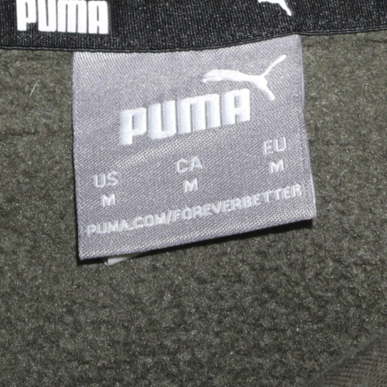 Mens UK Size M PUMA Green Pullover Hoodie