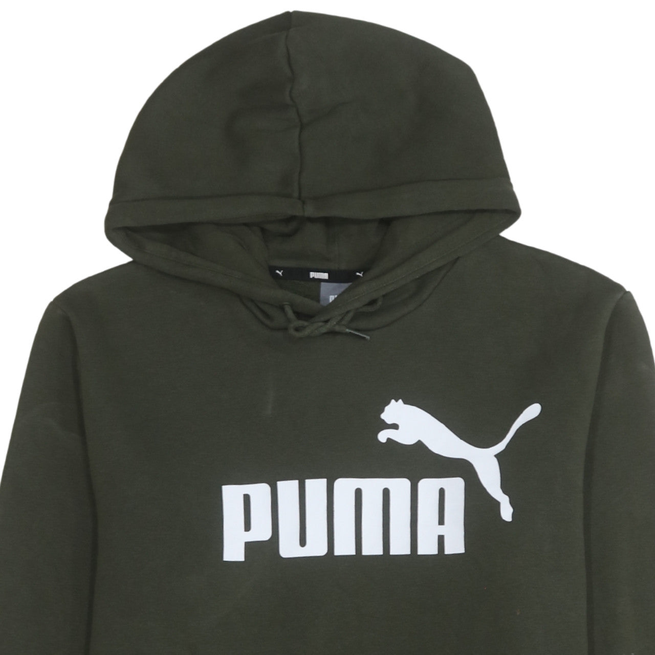 Mens UK Size M PUMA Green Pullover Hoodie