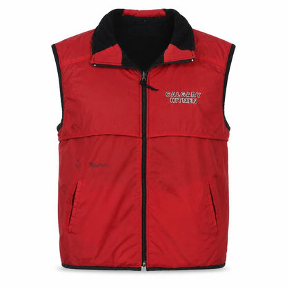 Pro Player Men's Red Calgary Hitmen Bodywarmer M Polyester Fleece