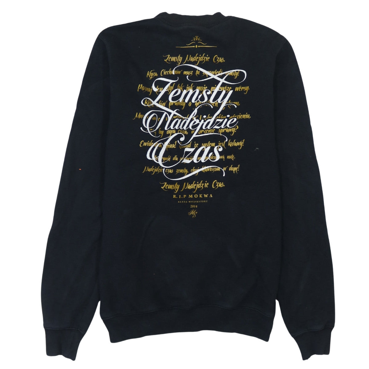 Mens UK Size M Miejski Sort Black Pullover Sweatshirt