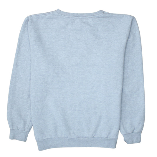 Back view of Mandarin unisex grey minnie mouse pullover sweatshirt 2xl