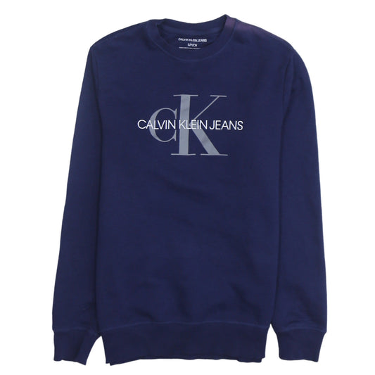 Mens UK Size S Calvin Klein Blue Pullover Sweatshirt