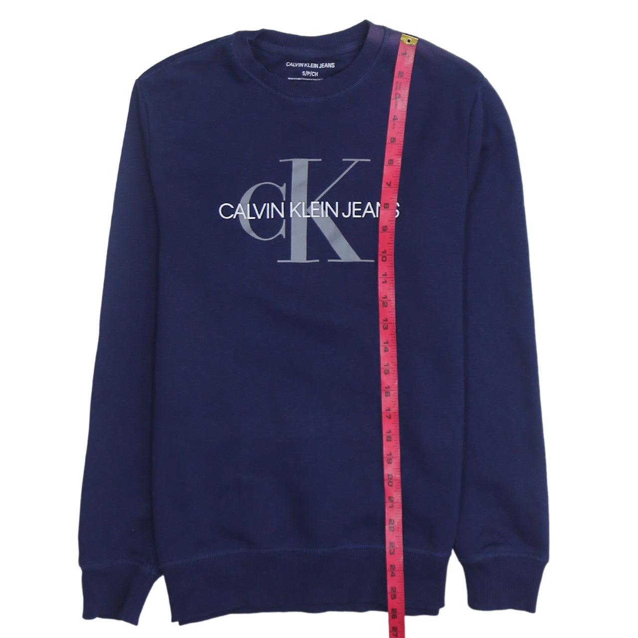 Mens UK Size S Calvin Klein Blue Pullover Sweatshirt