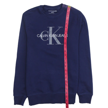 Mens UK Size S Calvin Klein Blue Pullover Sweatshirt