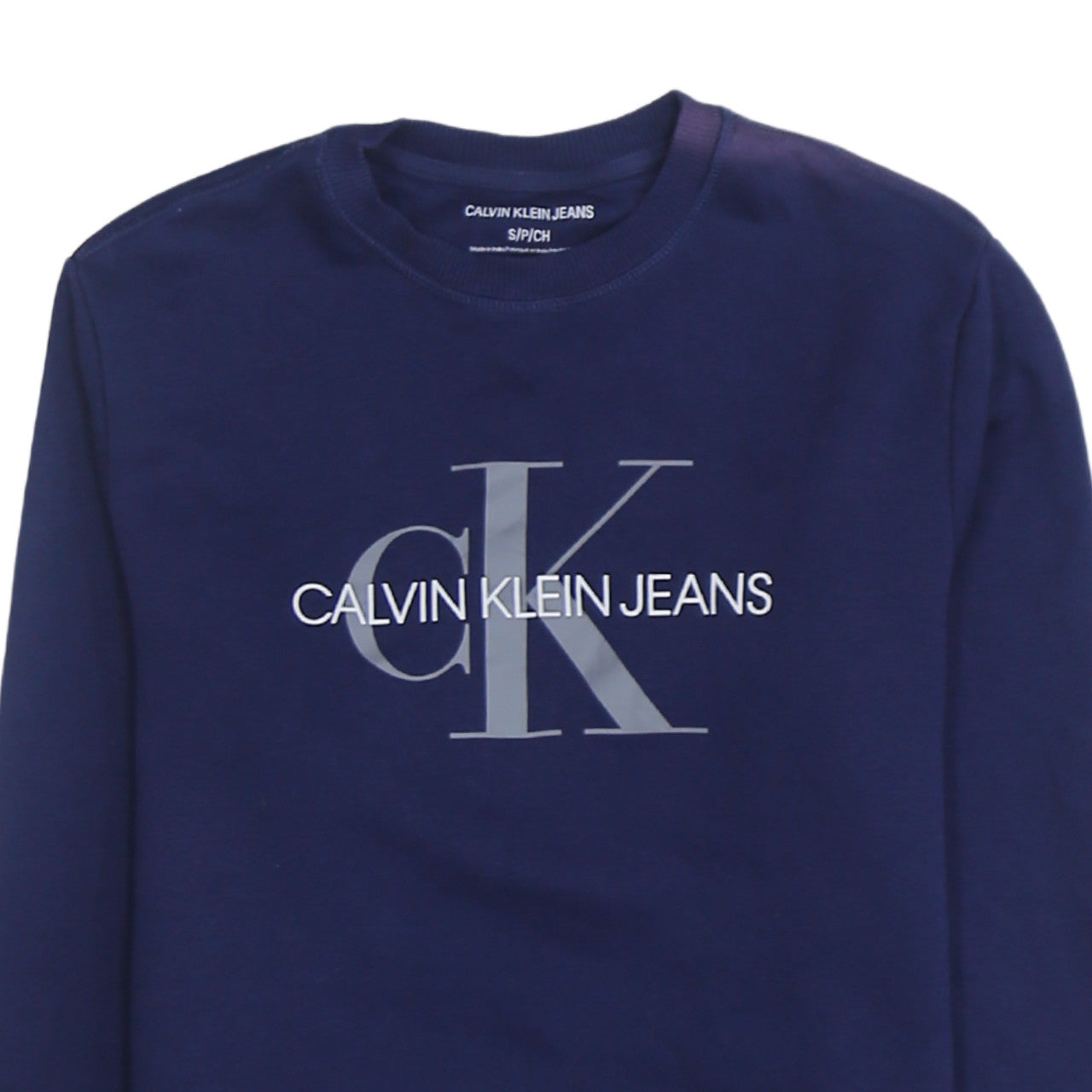 Mens UK Size S Calvin Klein Blue Pullover Sweatshirt