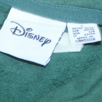 Womens UK Size S Disney Green Pullover Hoodie