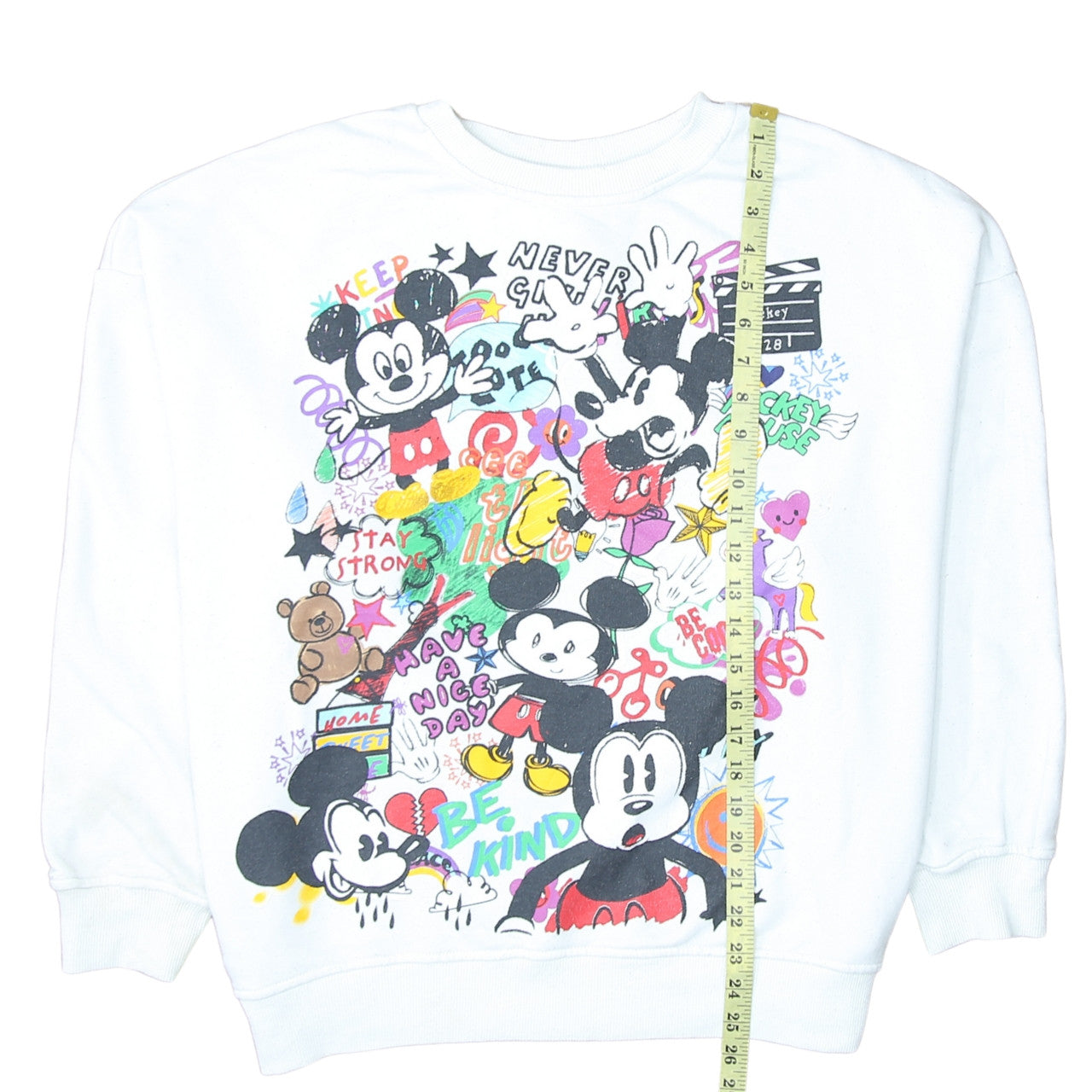 Unisex Adults UK Size L Primark White Pullover Sweatshirt