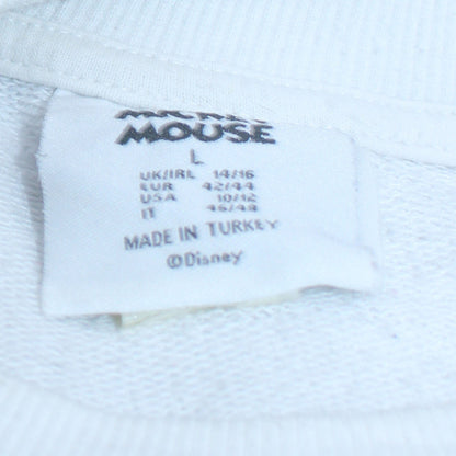 Unisex Adults UK Size L Primark White Pullover Sweatshirt