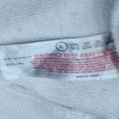 Unisex Adults UK Size L Primark White Pullover Sweatshirt
