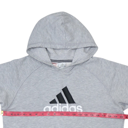 Boys UK Size 10 Years adidas Grey Pullover Hoodie