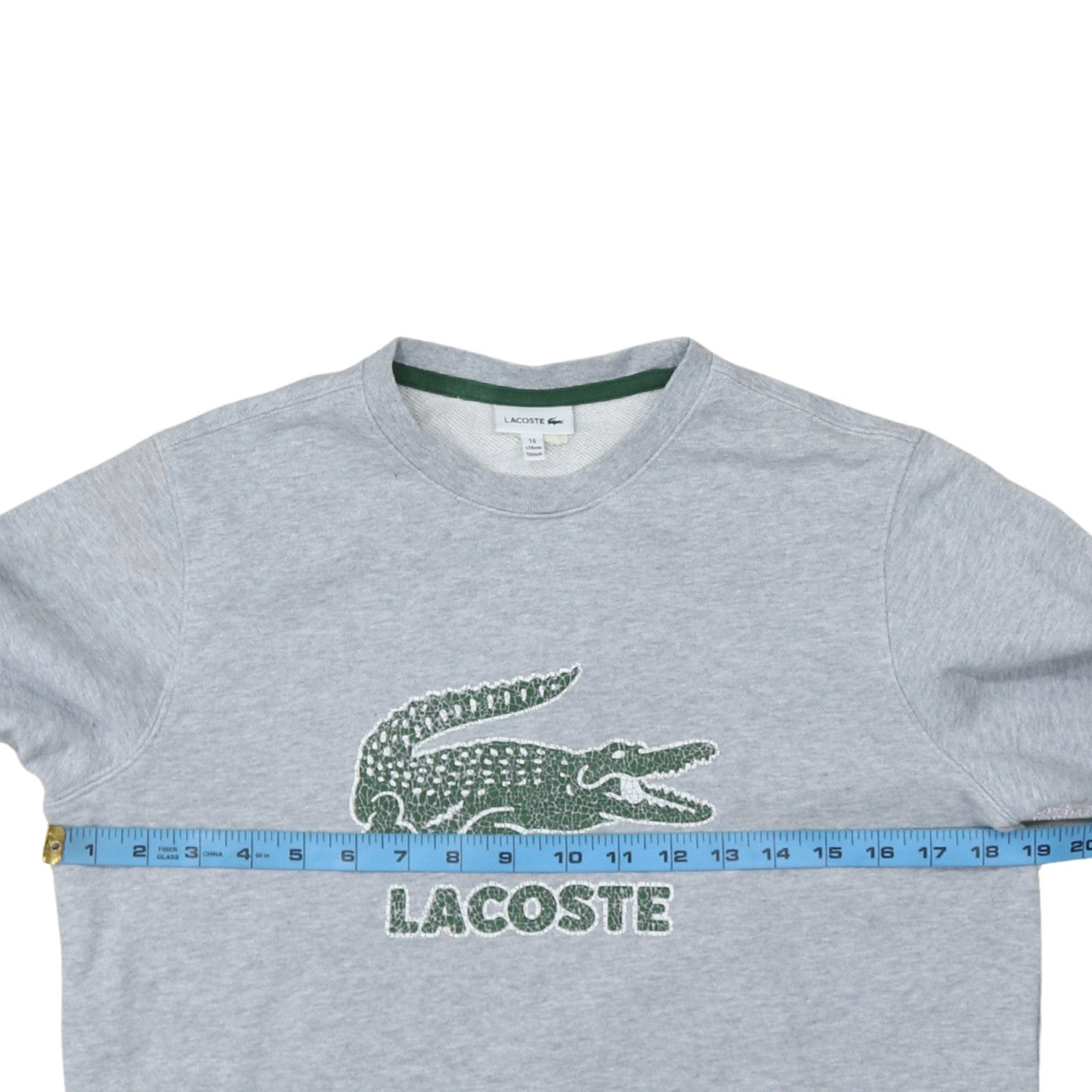 Boys UK Size 16 Years Lacoste Grey Pullover Sweatshirt