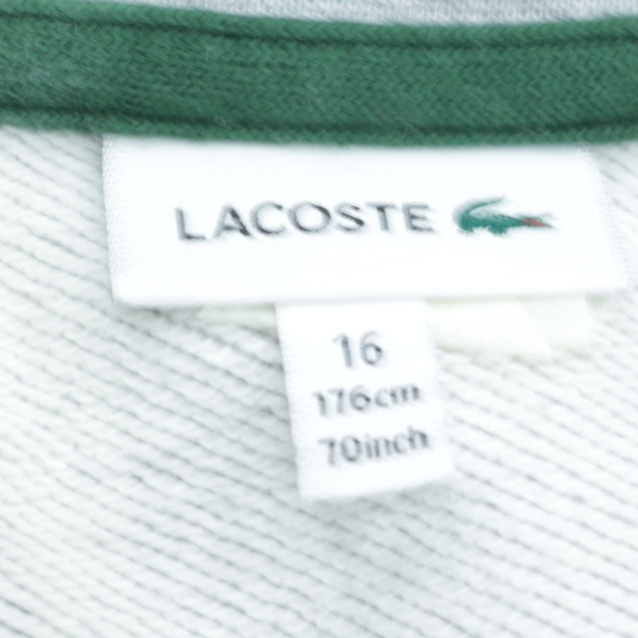 Boys UK Size 16 Years Lacoste Grey Pullover Sweatshirt
