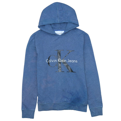 Mens UK Size S Calvin Klein Jeans Blue Pullover Hoodie