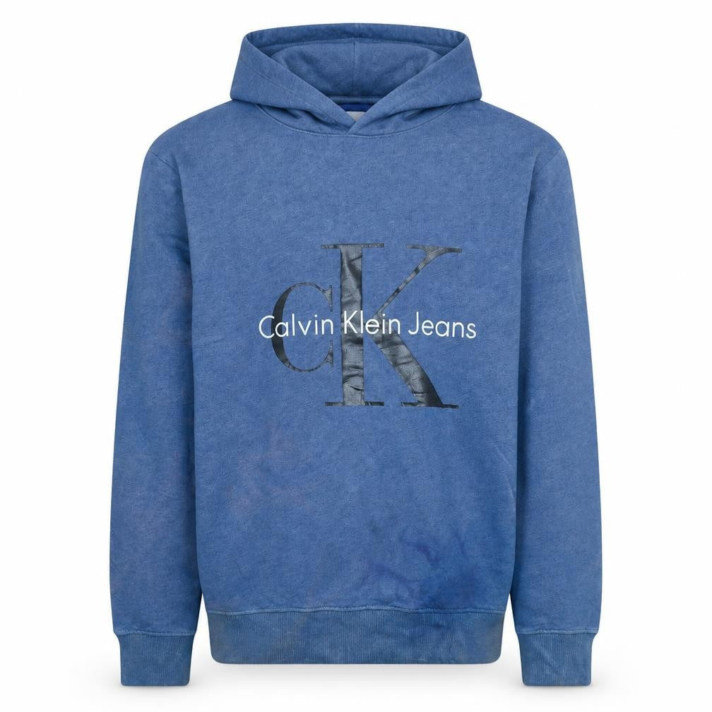 Mens UK Size S Calvin Klein Jeans Blue Pullover Hoodie