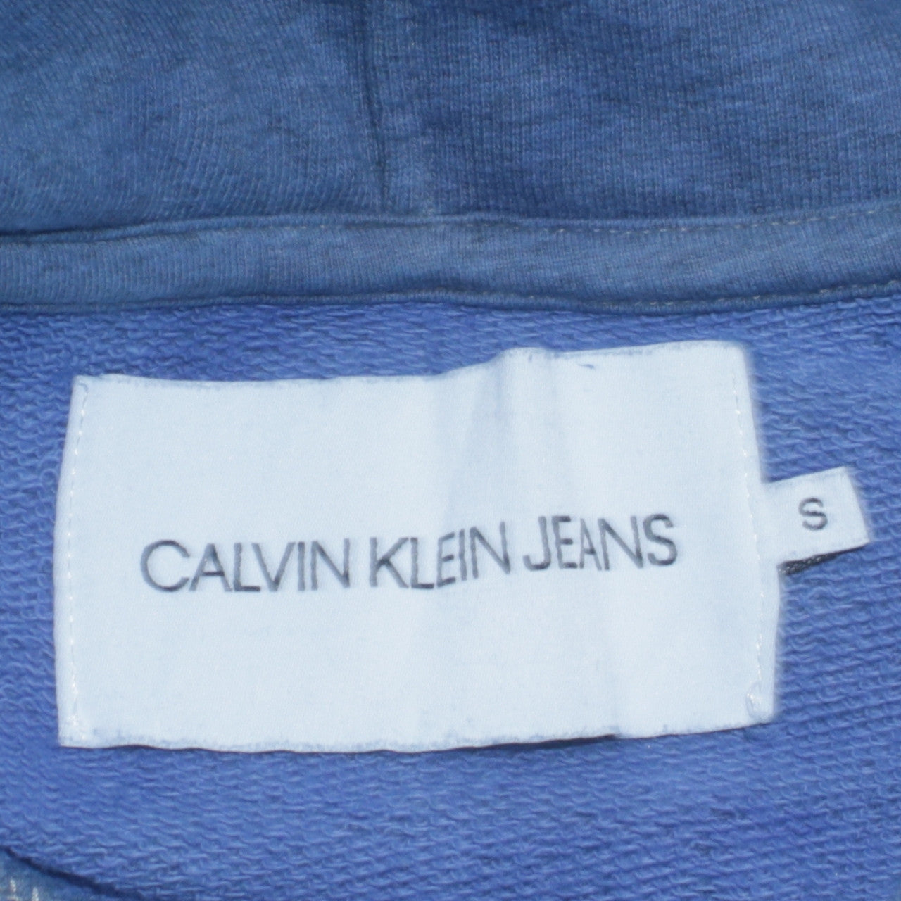 Mens UK Size S Calvin Klein Jeans Blue Pullover Hoodie