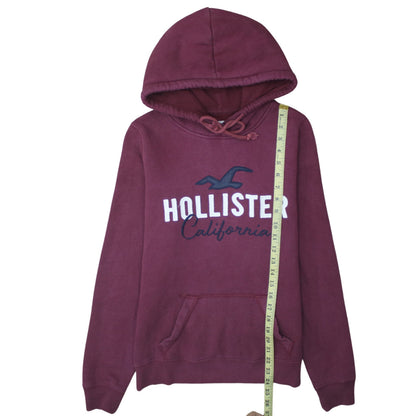 Mens UK Size S Hollister Red Pullover Hoodie