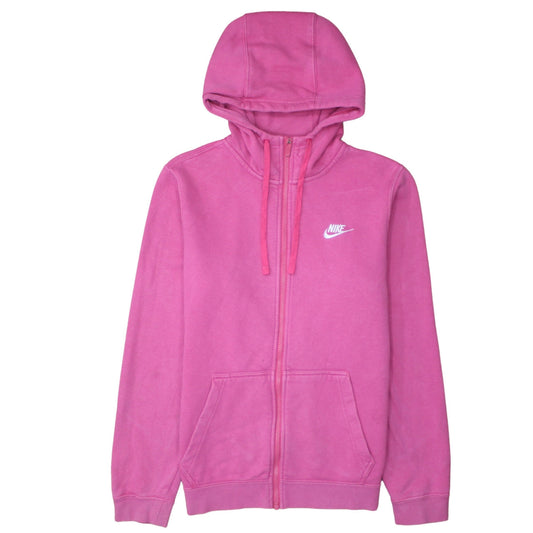 Womens UK Size S Nike Pink Full Zip Hoodie