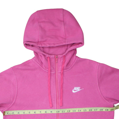 Womens UK Size S Nike Pink Full Zip Hoodie