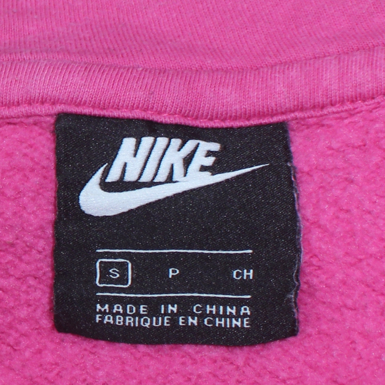 Womens UK Size S Nike Pink Full Zip Hoodie