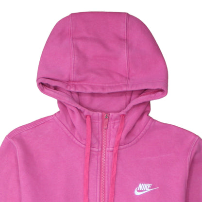 Womens UK Size S Nike Pink Full Zip Hoodie
