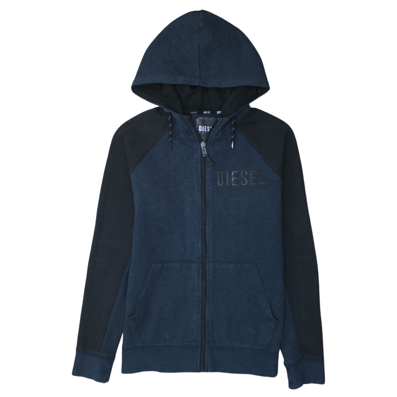 Mens UK Size S Diesel Blue Full Zip Hoodie