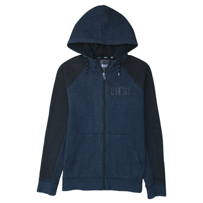 Mens UK Size S Diesel Blue Full Zip Hoodie