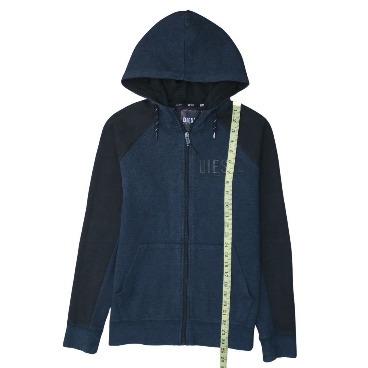 Mens UK Size S Diesel Blue Full Zip Hoodie