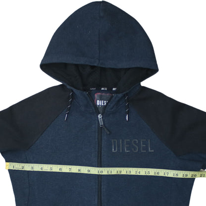 Mens UK Size S Diesel Blue Full Zip Hoodie