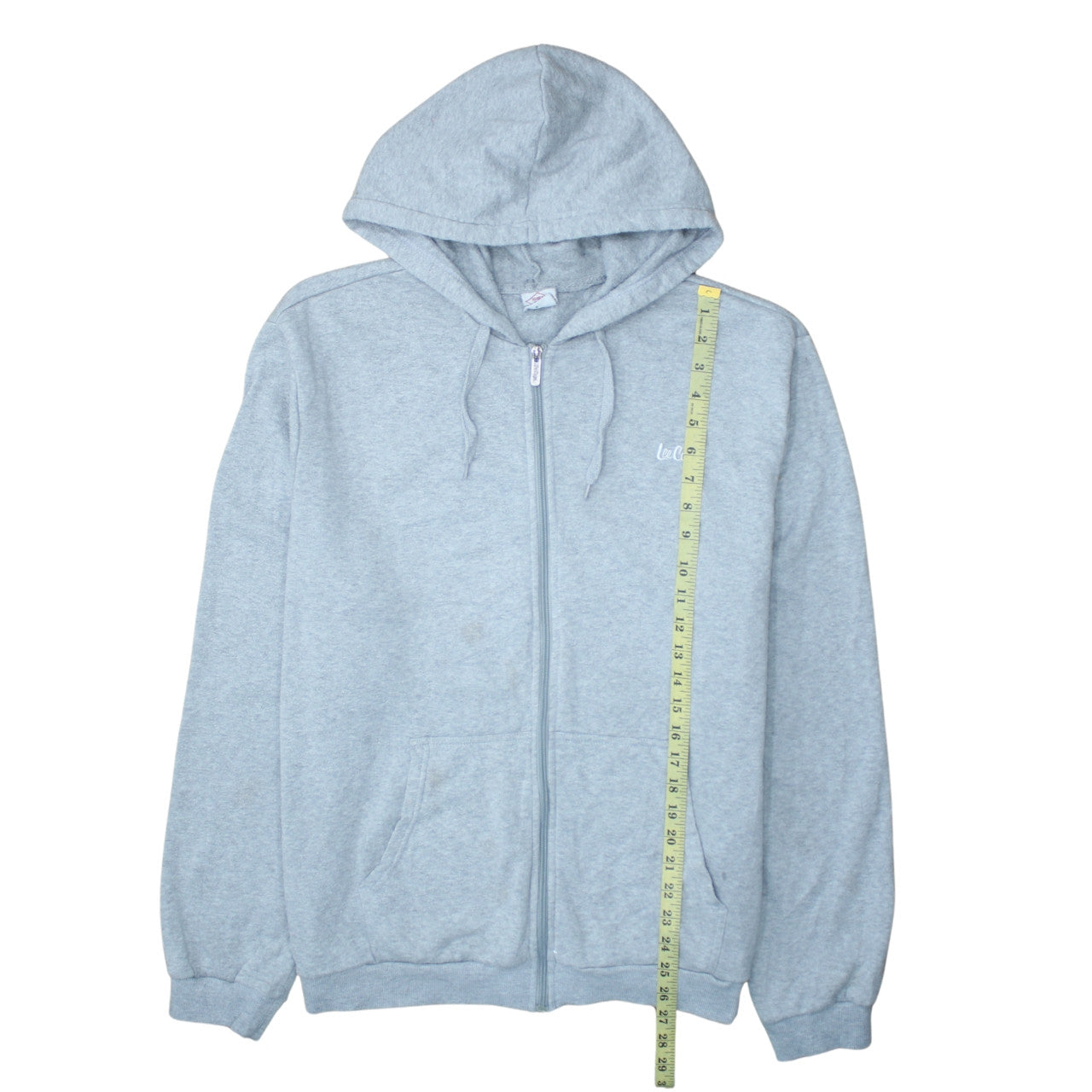 Mens UK Size 2XL Lee Cooper Grey Full Zip Hoodie