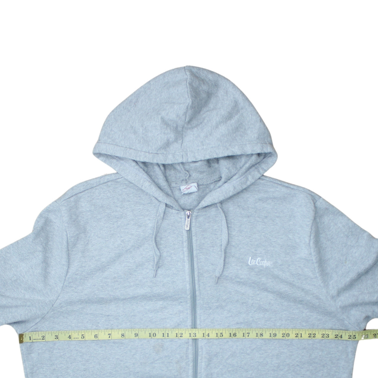 Mens UK Size 2XL Lee Cooper Grey Full Zip Hoodie