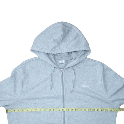 Mens UK Size 2XL Lee Cooper Grey Full Zip Hoodie