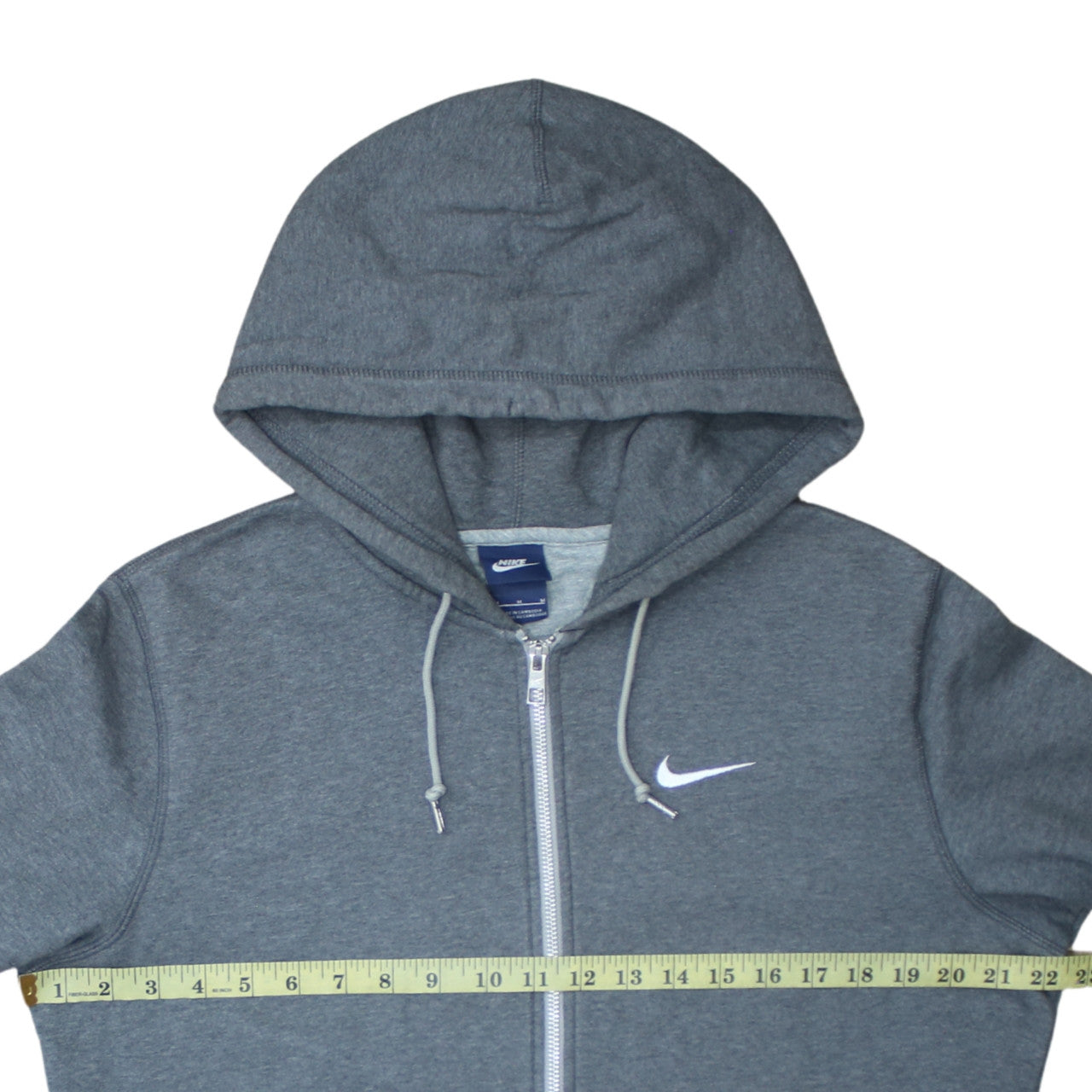 Mens UK Size M Nike Grey Full Zip Hoodie