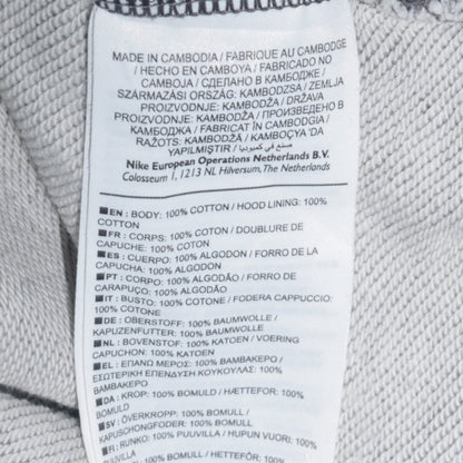 Mens UK Size M Nike Grey Full Zip Hoodie