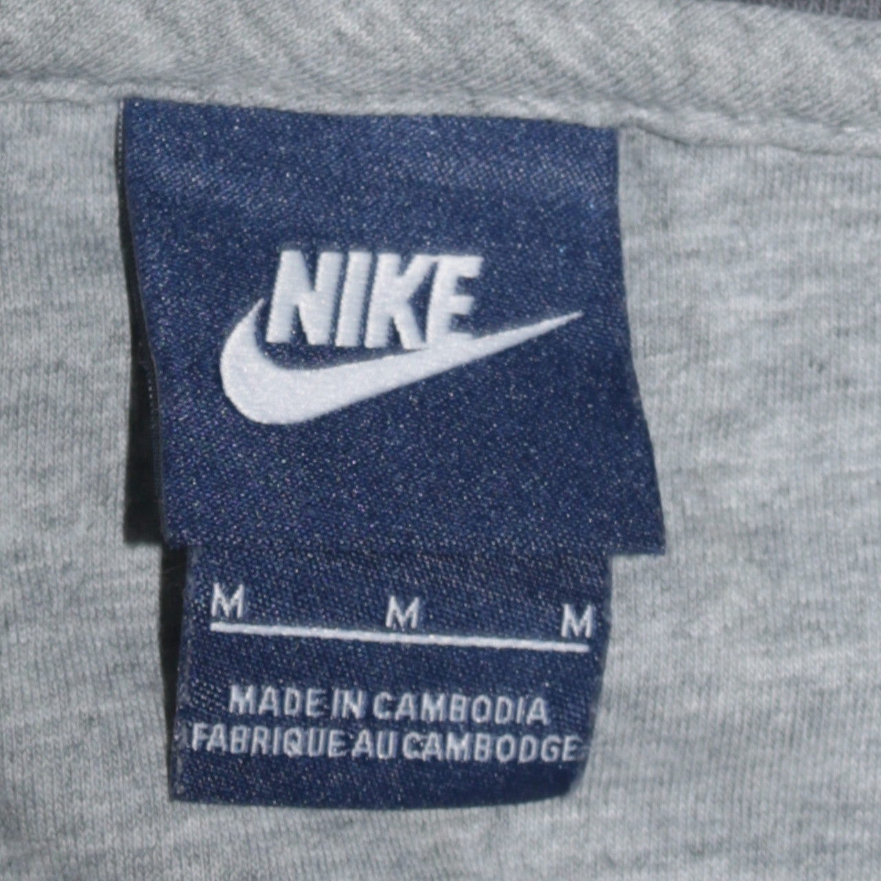 Mens UK Size M Nike Grey Full Zip Hoodie
