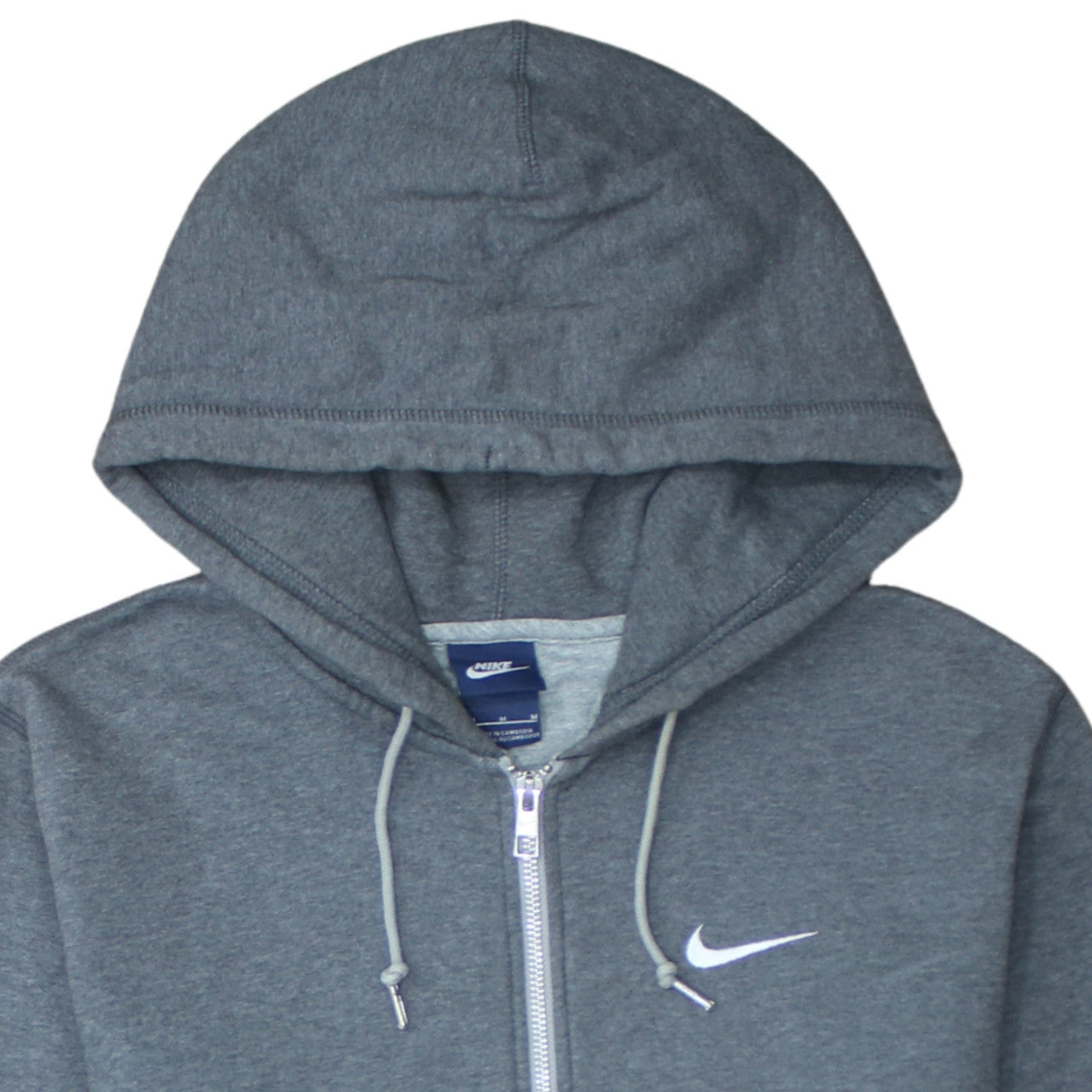 Mens UK Size M Nike Grey Full Zip Hoodie