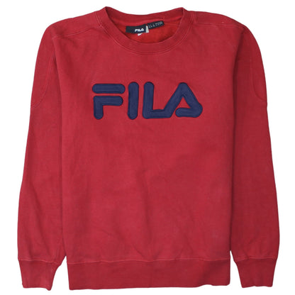 Mens UK Size M FILA Red Pullover Sweatshirt