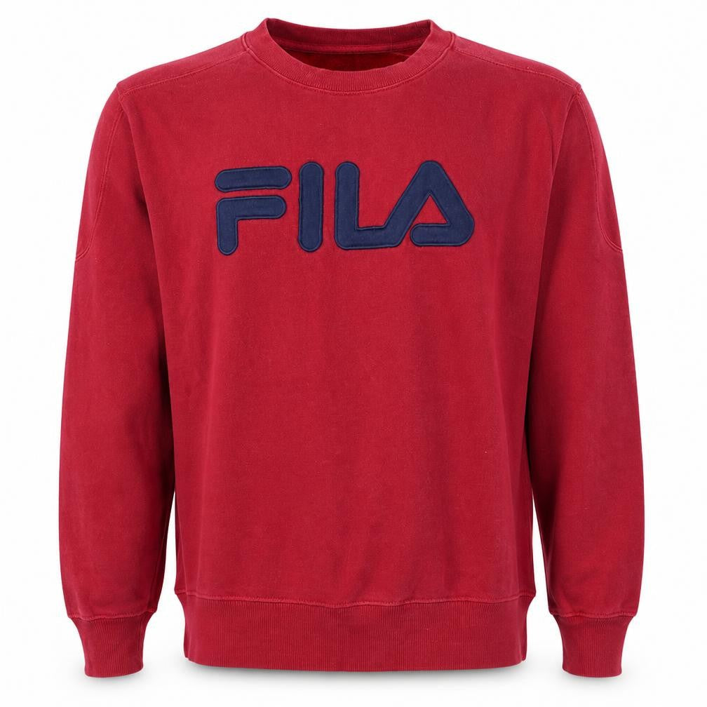 Mens UK Size M FILA Red Pullover Sweatshirt