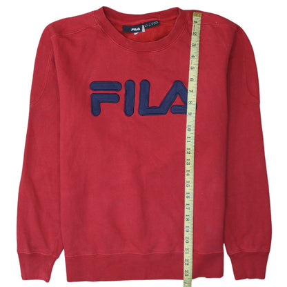 Mens UK Size M FILA Red Pullover Sweatshirt