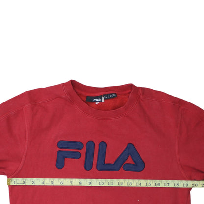 Mens UK Size M FILA Red Pullover Sweatshirt