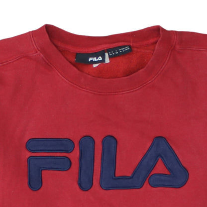 Mens UK Size M FILA Red Pullover Sweatshirt