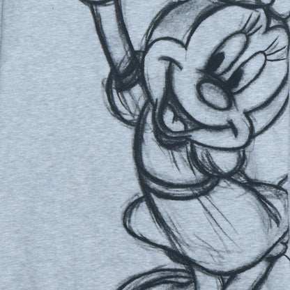 Disney Women Grey Hooded Minnie Mouse T-Shirt Dress S