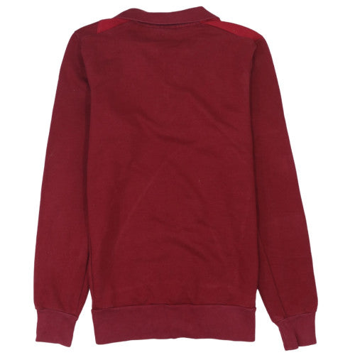 Mens UK Size S Umbro Red 1/4 Zip Sweatshirt